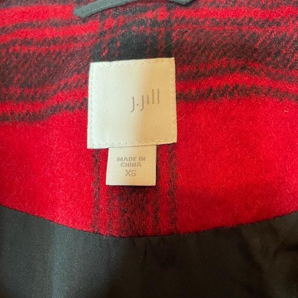 J Jill Plaid Gingham Wool Blend Lined Zip Up Vest - Picture 4 of 5